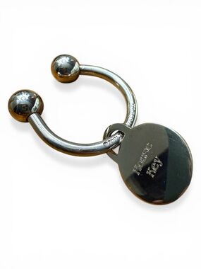 Tiffany & Co. Horseshoe Round Tag Key Ring, Sterling Silver